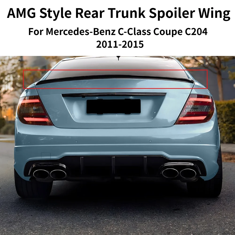 

Rear Trunk Spoiler Wing For Mercedes Benz C-Class C204 Coupe 2011-2014 AMG Style Car Exterior Refit Body Kit Accessories Parts