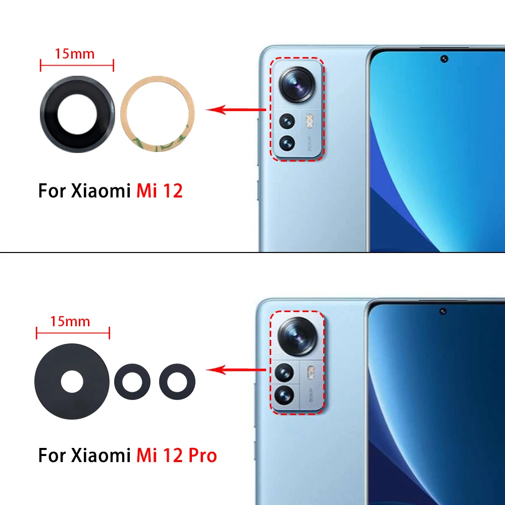 For Xiaomi Mi 12 11T 10 10T 11 Lite Pro Ultra Rear Back Camera Glass Lens With Adhesive Glue Repair Camera Glass Lens Tool Parts