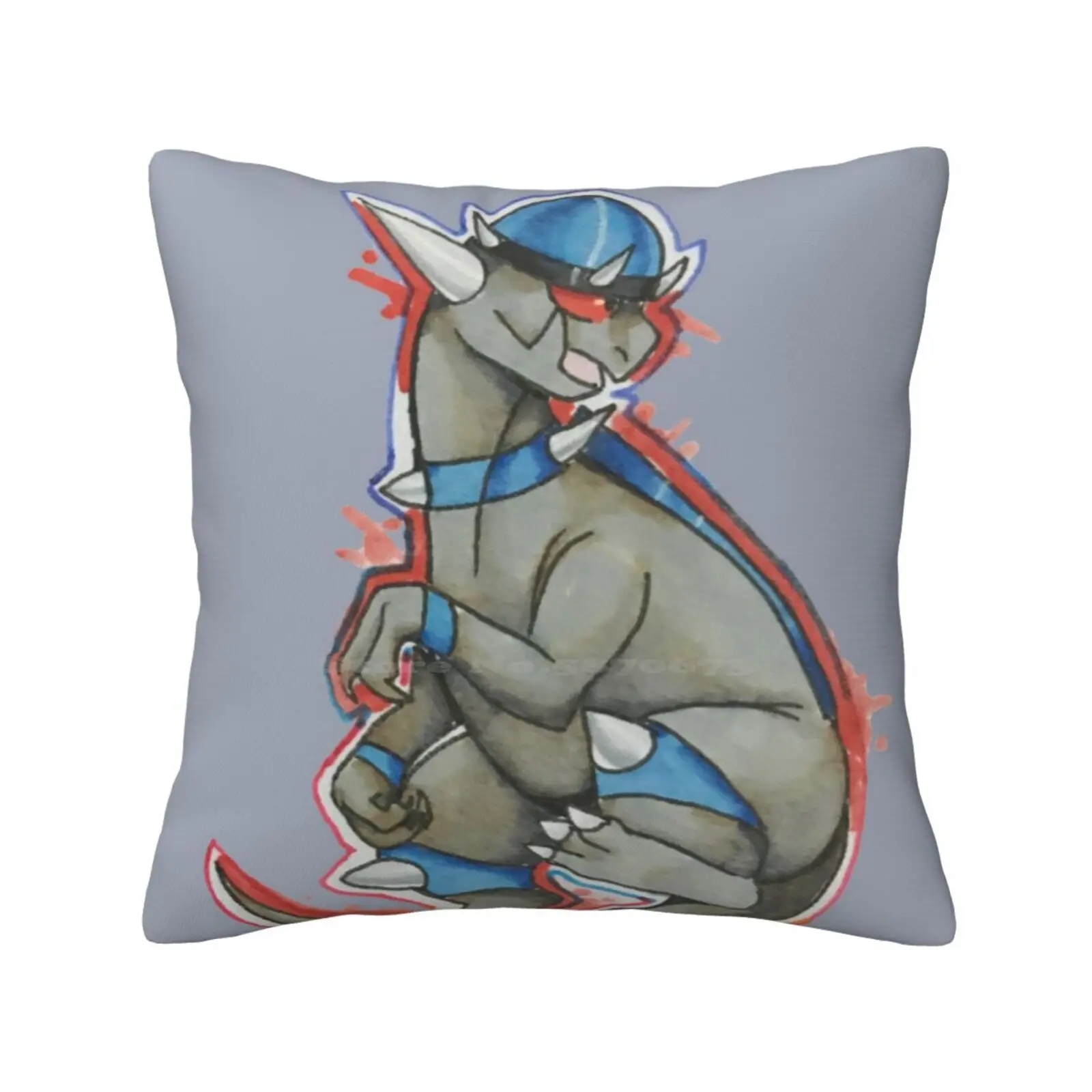 Rampardos Home Sofa Car Waist Throw Pillowcase G4 Diamond And Pearl Rampardos Traditional Art Fan Art Prismacolor Marker Gel Pen