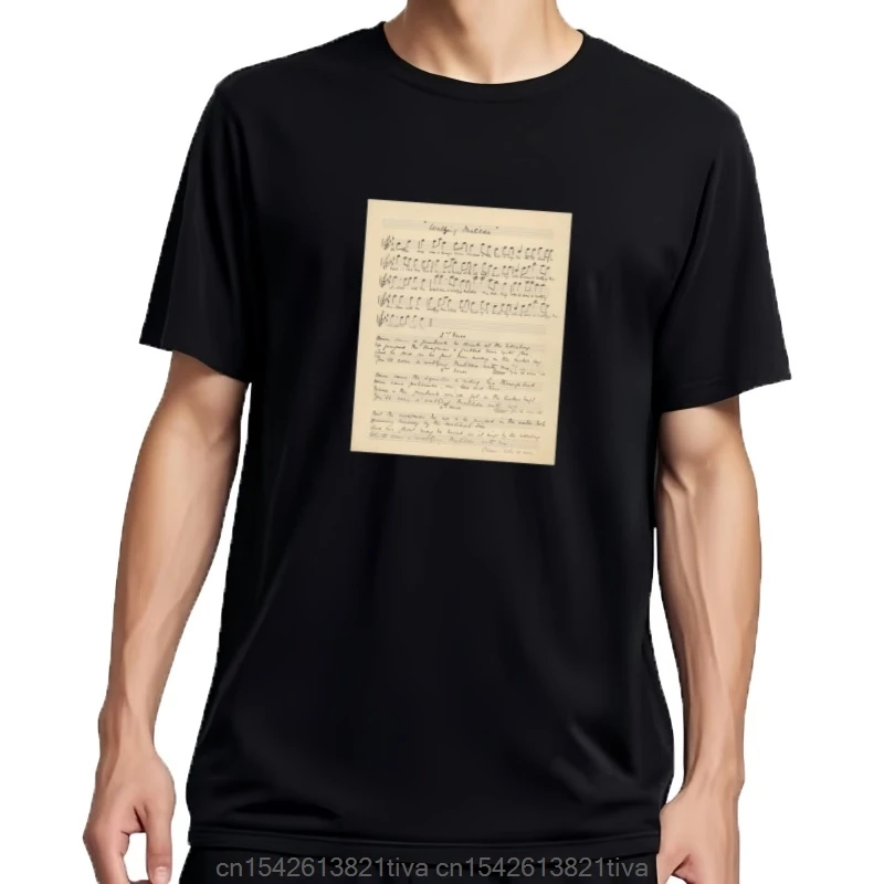 The Pogues Waltzing Matilda Note Sheet T-Shirt customizeds shirts graphic anime figures mens clothes