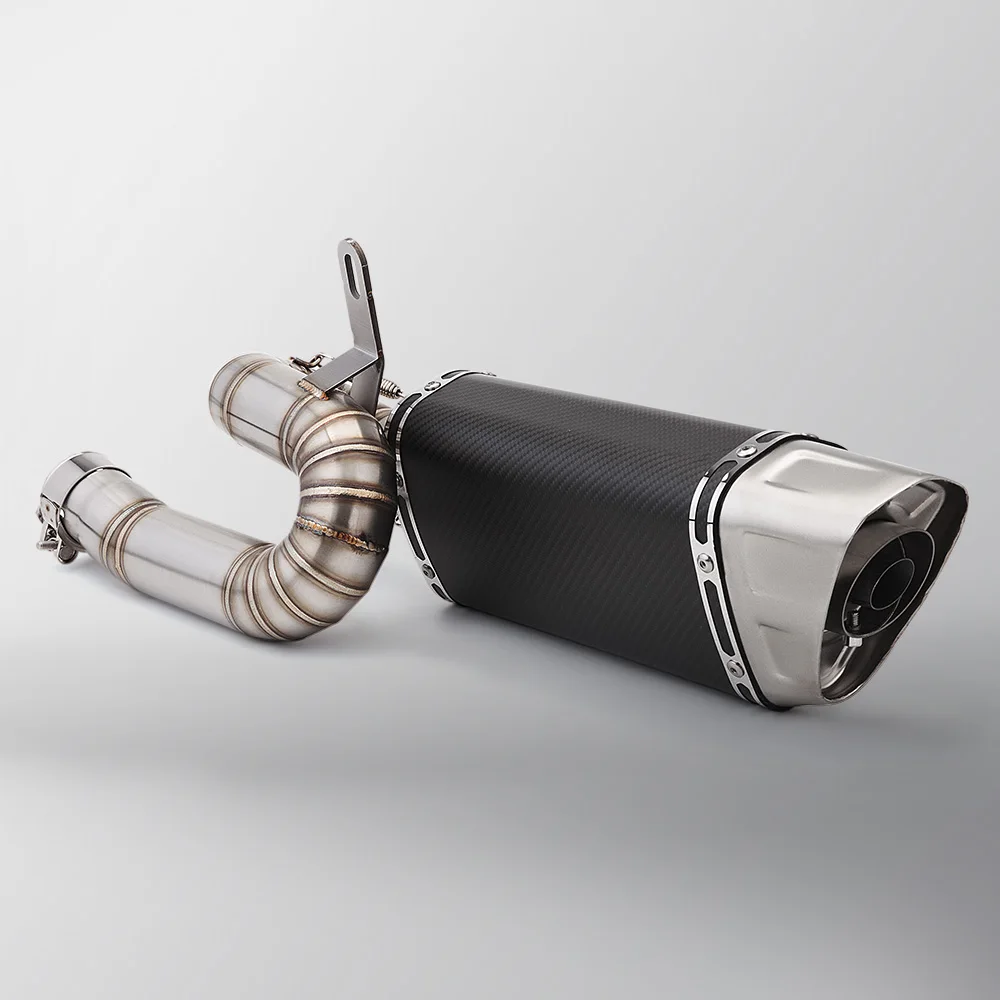

Motorcycle Exhaust Pipe Modified Carbon Muffler for Street Triple 765 R S RS 765R 765S 765RS 2017-2025 Slip on
