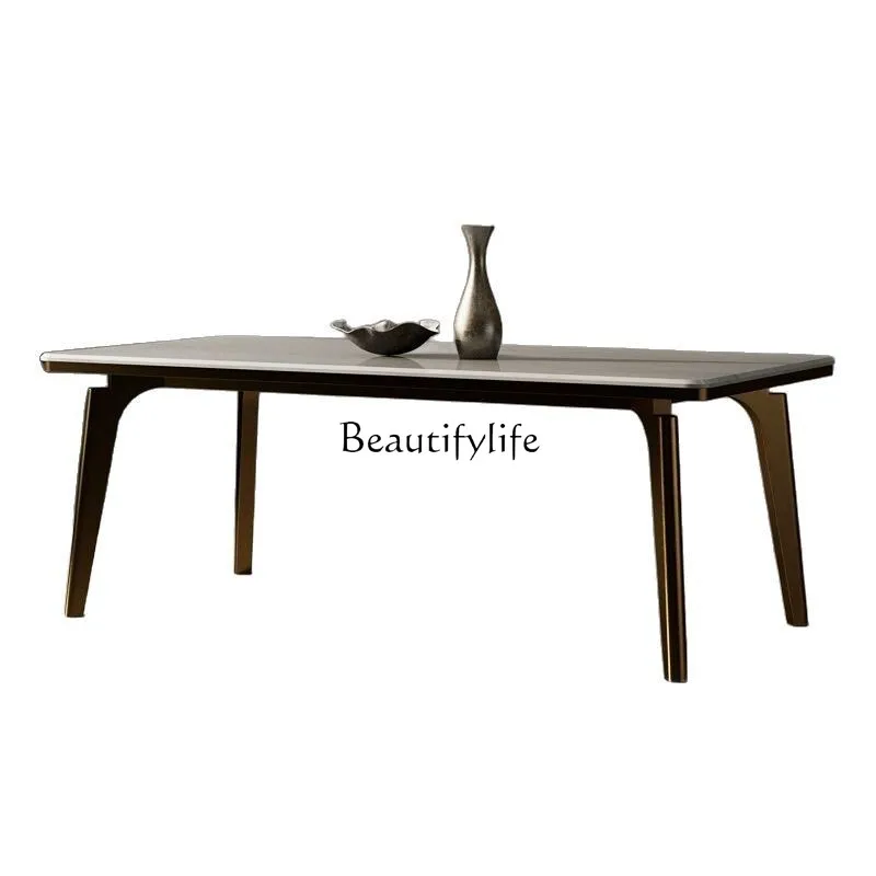 

Italian light luxury Kali ice jade luxury stone dining table rectangular natural marble