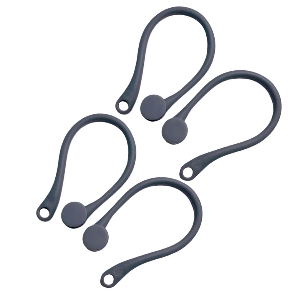 

2 Earphone Anti lost Protective Ear Hook for Sports Lightweight TPU Silicone Ear Hook for Wireless Headphones Black
