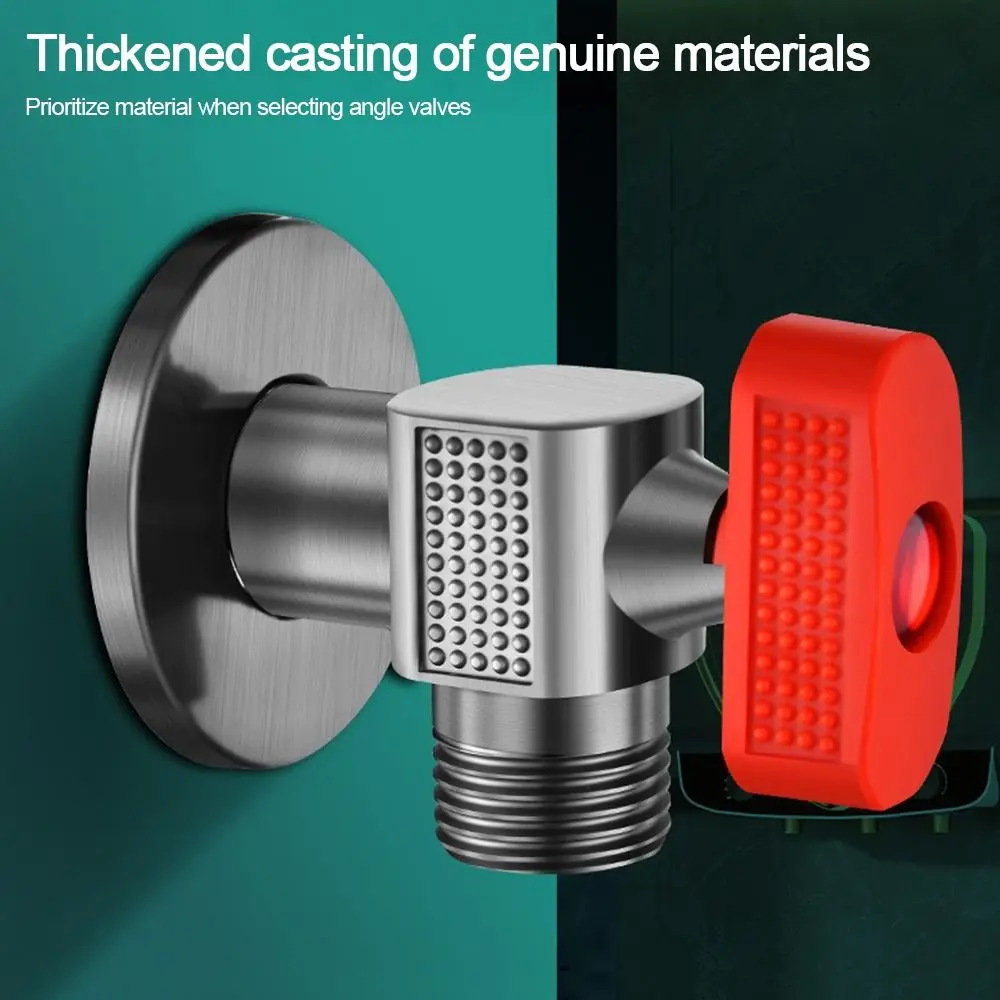 Metal Angle Valve Brass Core Thickened Ball Core Valve Large Flow Hot and Cold Water Stop Valve