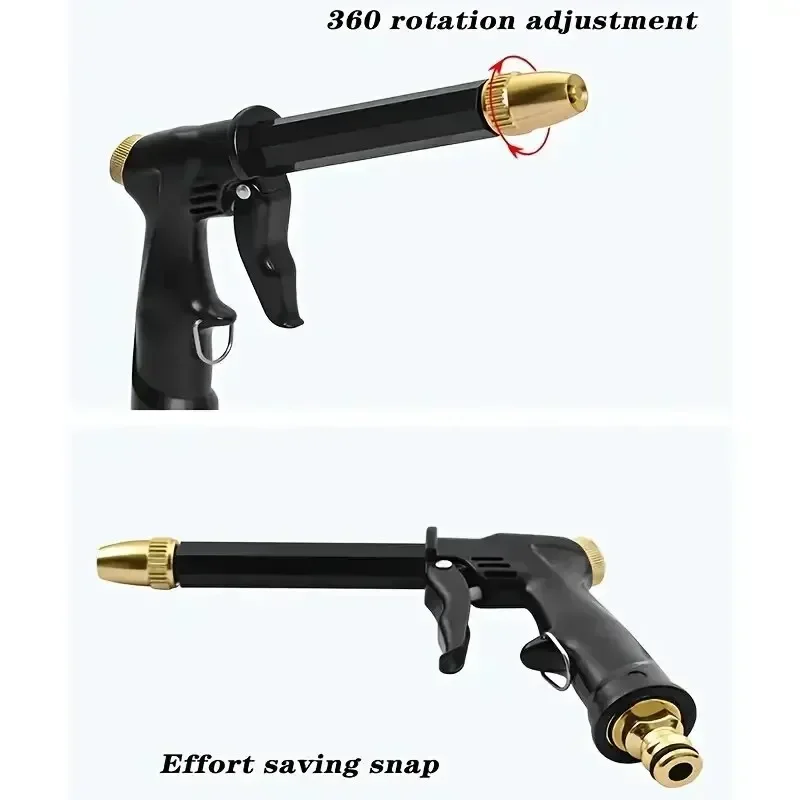 2PCS Portable High Pressure Water Gun Hose Nozzle Spray Adjustable Garden Car Washing and Pet Cleaning Tools