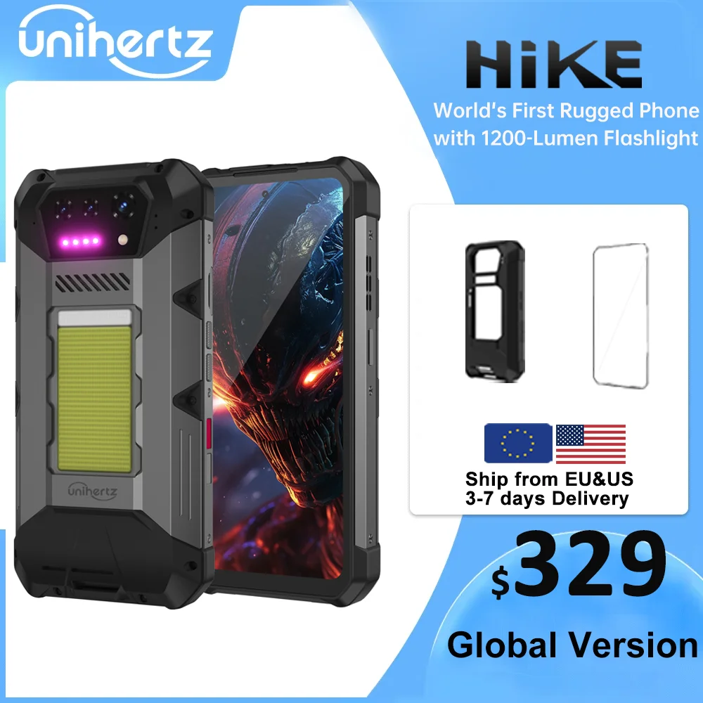 Leh様 Unihertz 8849 Hike Smartphone Android 14 With 200 Meter Flashlight