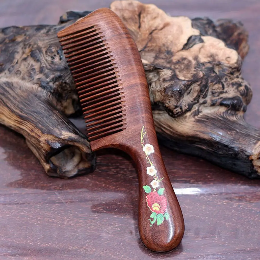 Anti-static Hair Comb Head Massage Delicate Beard Comb Fine Tooth Hair Styling Tool Sandalwood Comb