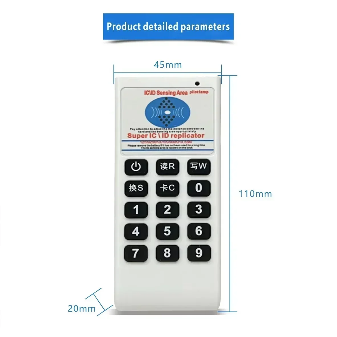 Handheld RFID 125Khz 13.56MHZ Copier Duplicator Cloner Portable NFC IC Card Reader & Writer Access Control Card Tag Duplicator