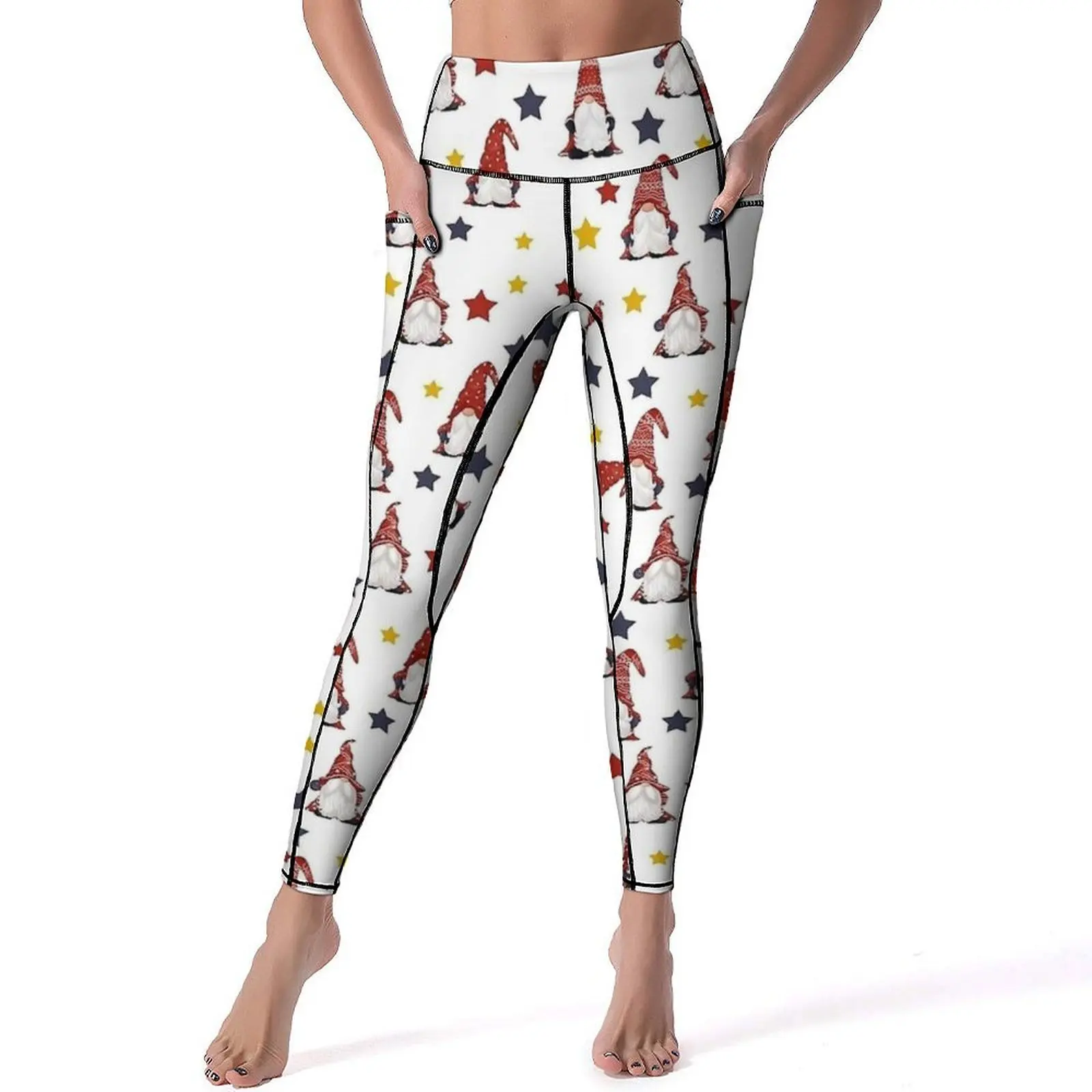 

Cute Gnomes Merry Christmas Leggings High Waist Yoga Pants Casual Stretch Yoga Legging Lady Design Workout Gym Sports Tights