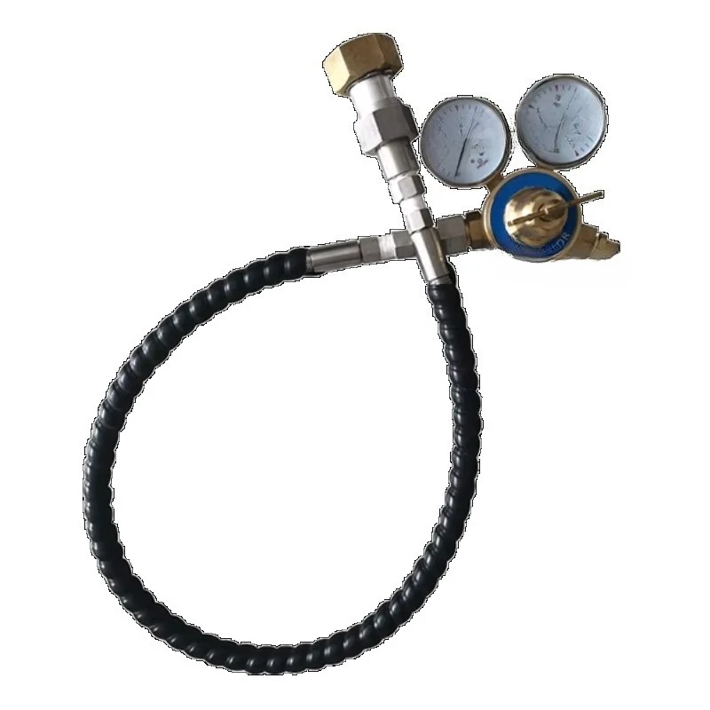 

Industrial gas processing equipment with portable stainless steel SF6 filled hoses