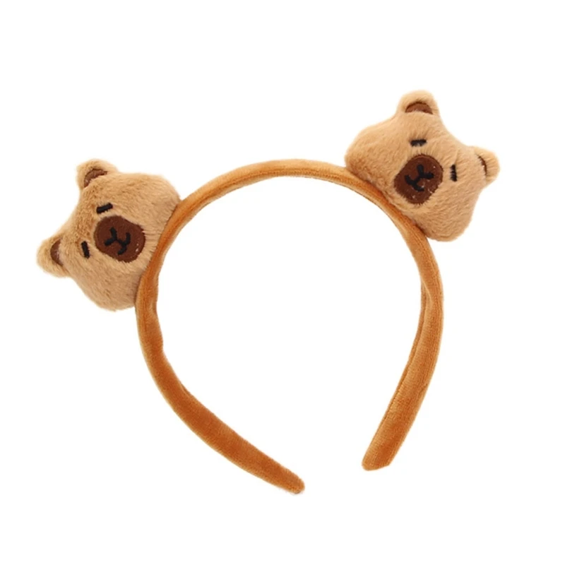 Youthful Bear Ear Hairband for Stylish Girls Size Adjustable Hair Accessory