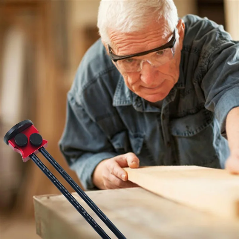 AD23-Contour Gauge Tool Точный инструмент для разметки Инструмент для разметки с двойной шкалой Практичные плотничьи инструменты Инструмент для разметки из сплава