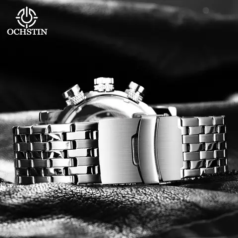 OCHSTIN नई लक्जरी घड़ी पुरुषों के लिए क्वार्ट्ज 45 मिमी पुरुषों की घड़ी जलरोधक चमकदार स्टेनलेस स्टील क्रोनोग्राफ पुरुषों की घड़ियाँ घड़ी Reloj 8 best sales ओचस्टिन घड़ियाँ - №3