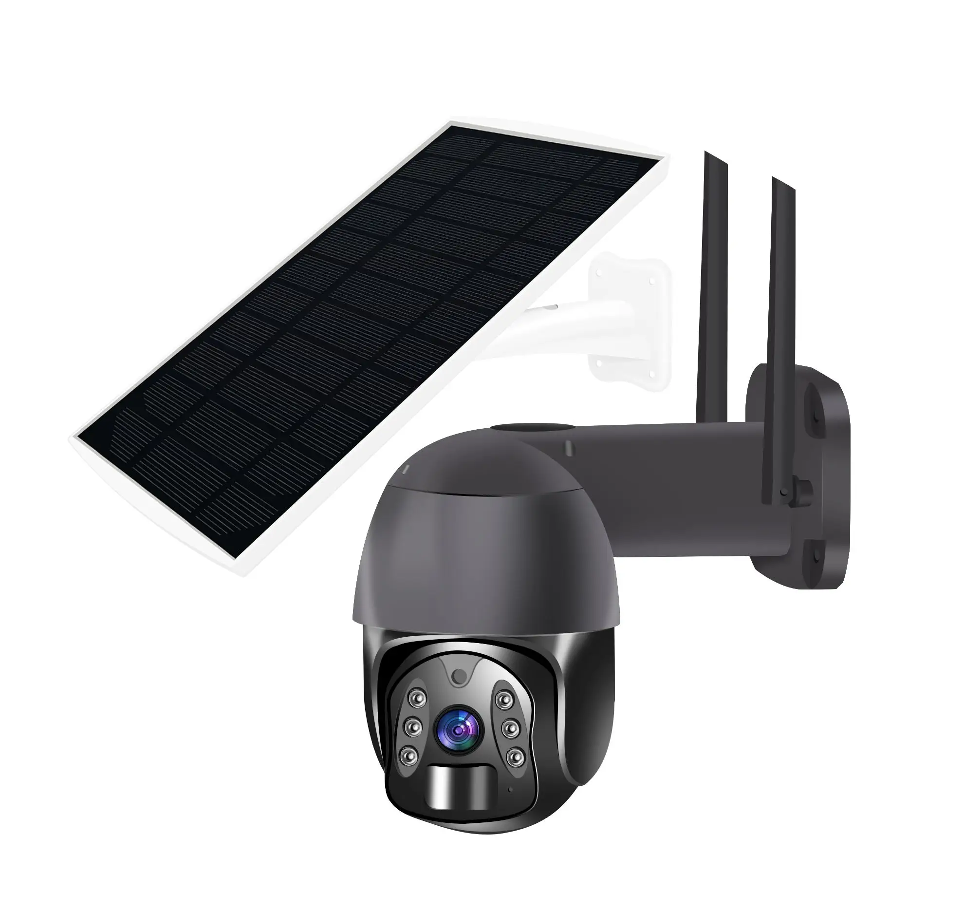 

100% Wire-Free Rechargeable Solar Powered Battery Outdoor WiFi Security PIR Motion Recording Two-Way Audio