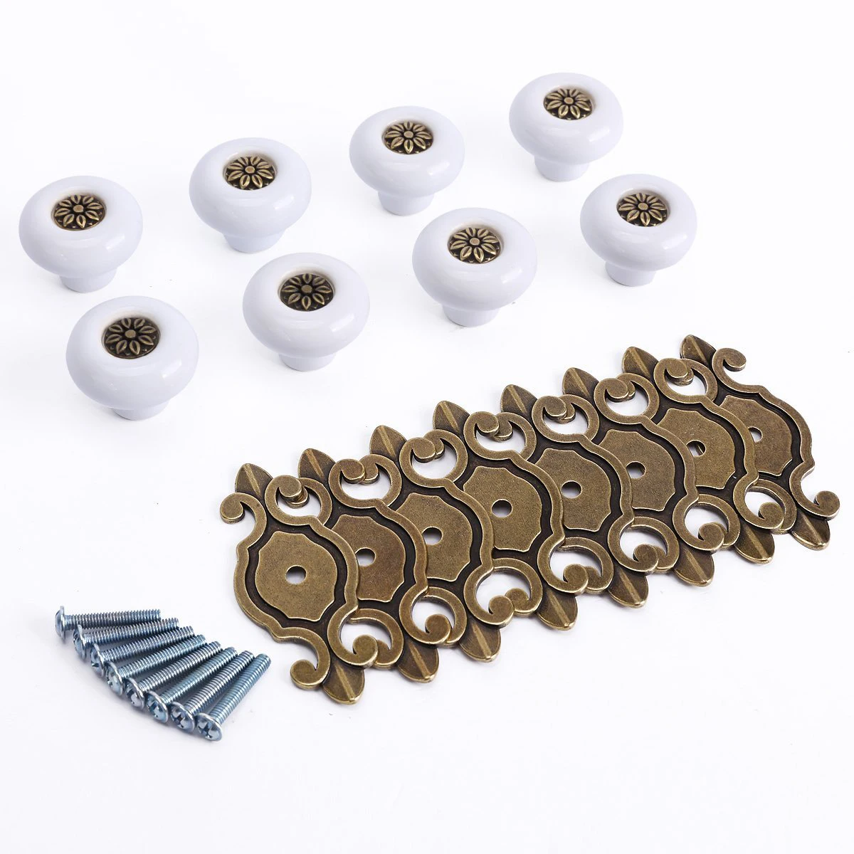 

2pcs Zinc Alloy Cabinet Knobs 74Mm White Bronze Vintage Retro Metal Pull Handles For Kitchen Cupboard Drawer Door