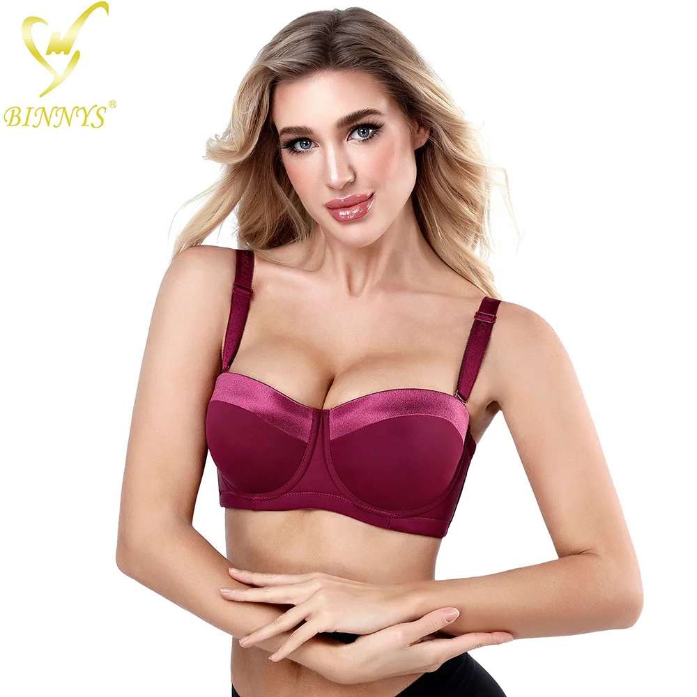 

BINNYS Women Strapless Bra D Cup 38d Female Lingerie Plus Size Big Cup Underwear Ladies Large Size Bras