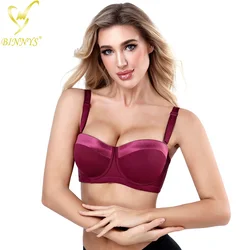 BINNYS Women Strapless Bra D Cup 38d Female Lingerie Plus Size Big Cup Underwear Ladies Large Size Bras