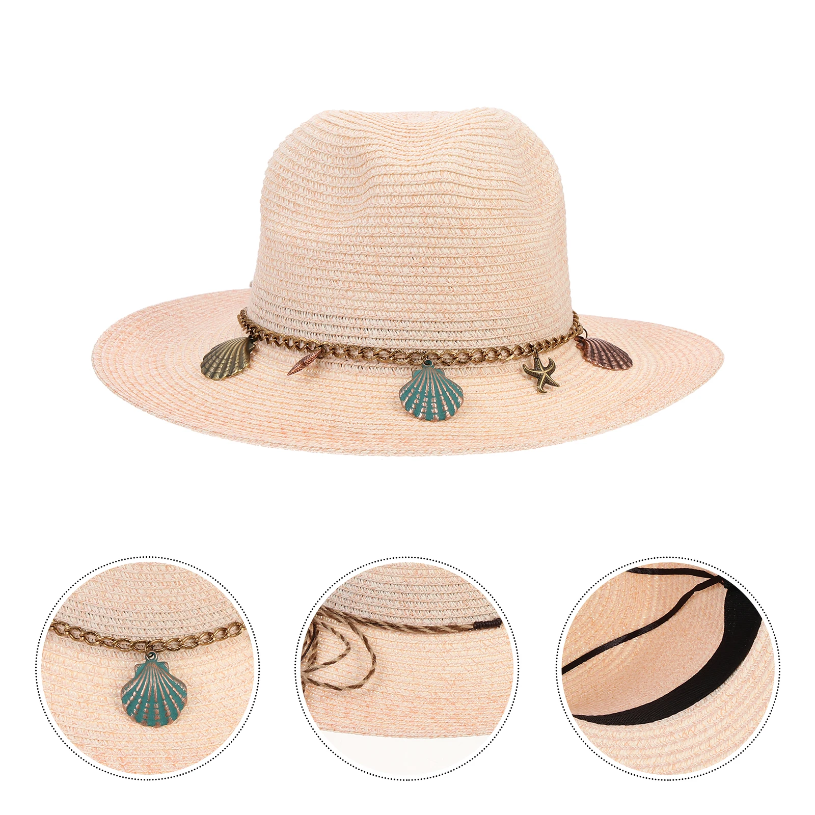 

Sun Visor Ladies Hat Woven Beach Bucket Fold Outdoor Wide Brim Straw for Women Women's Hats