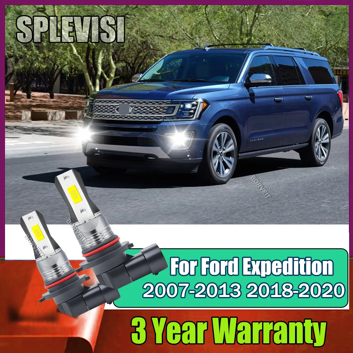 

9145/H10 LED Fog Lights - Affordable Quality - Better Than Stock - Improved Safety For Ford Expedition 2007-2013 2018-2020