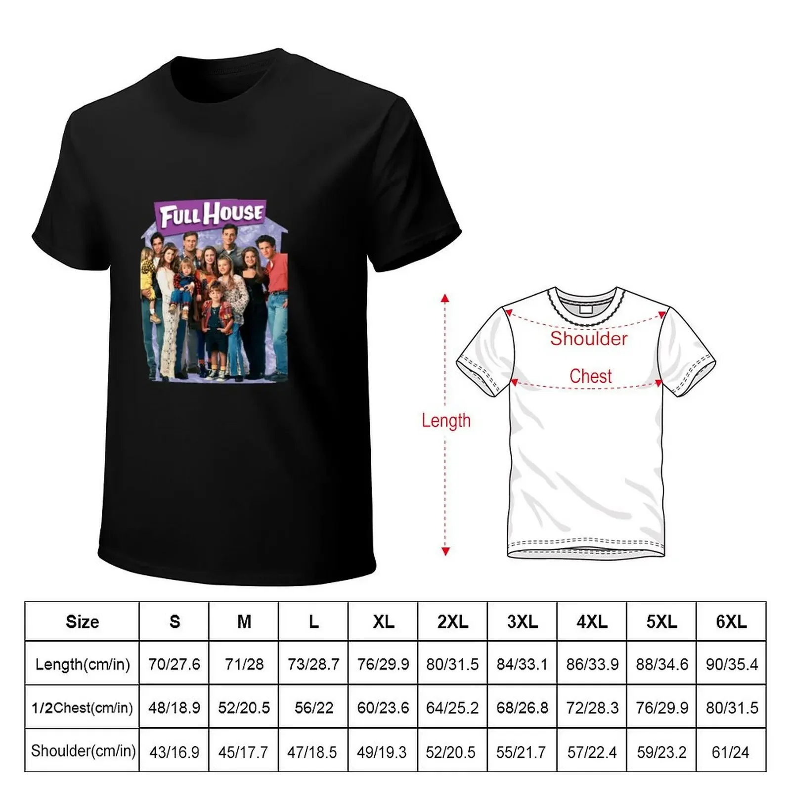 Full House America US T-Shirt new edition oversized anime stuff tops clothes for men