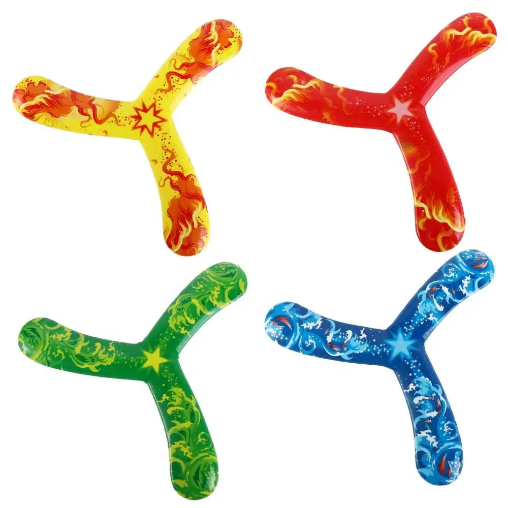 1PC Flying Disc Throwing Toy PU Dart Parent-child Interactive Flying Kids Outdoor Game Sports Three-leaf Boomerang