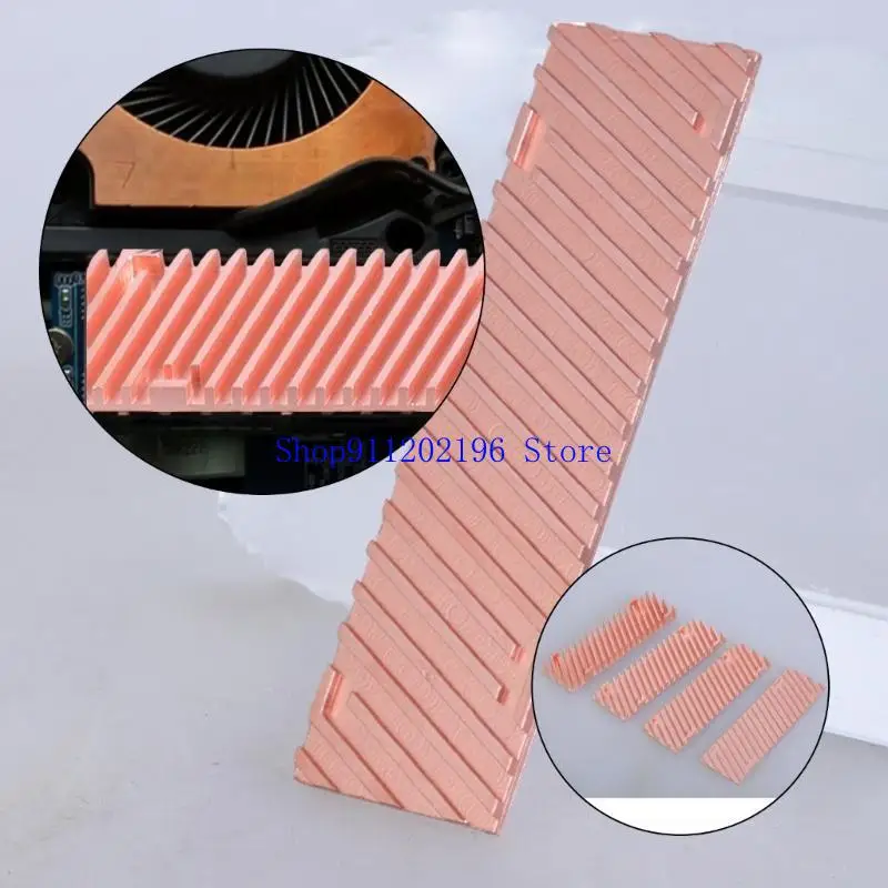 

P82A Copper M.2 SSD Heatsink 2280 for Improved Cooling Performances in Electronics Heat Dissipation Pad 2/3/4/6mm