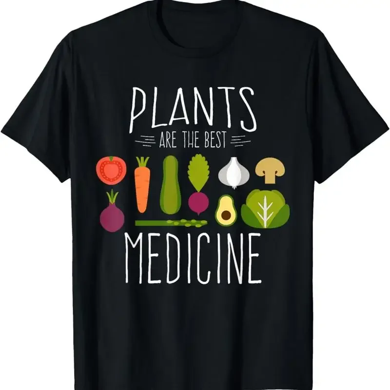 Plants Vegan Funny Vegetables Are Medicine Vegetarian T Shirt