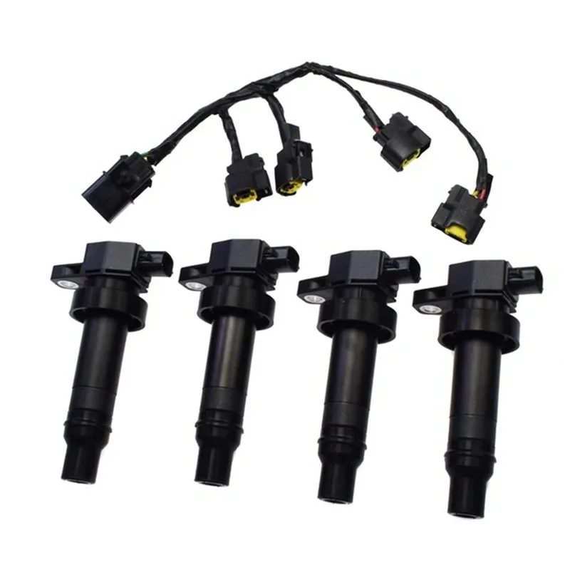 

4Pcs 27301-2B010 Ignition Coil with Line High Performance Coil Assembly for Hyundai Elantra IX35 IX20 I30 Soul Ceed