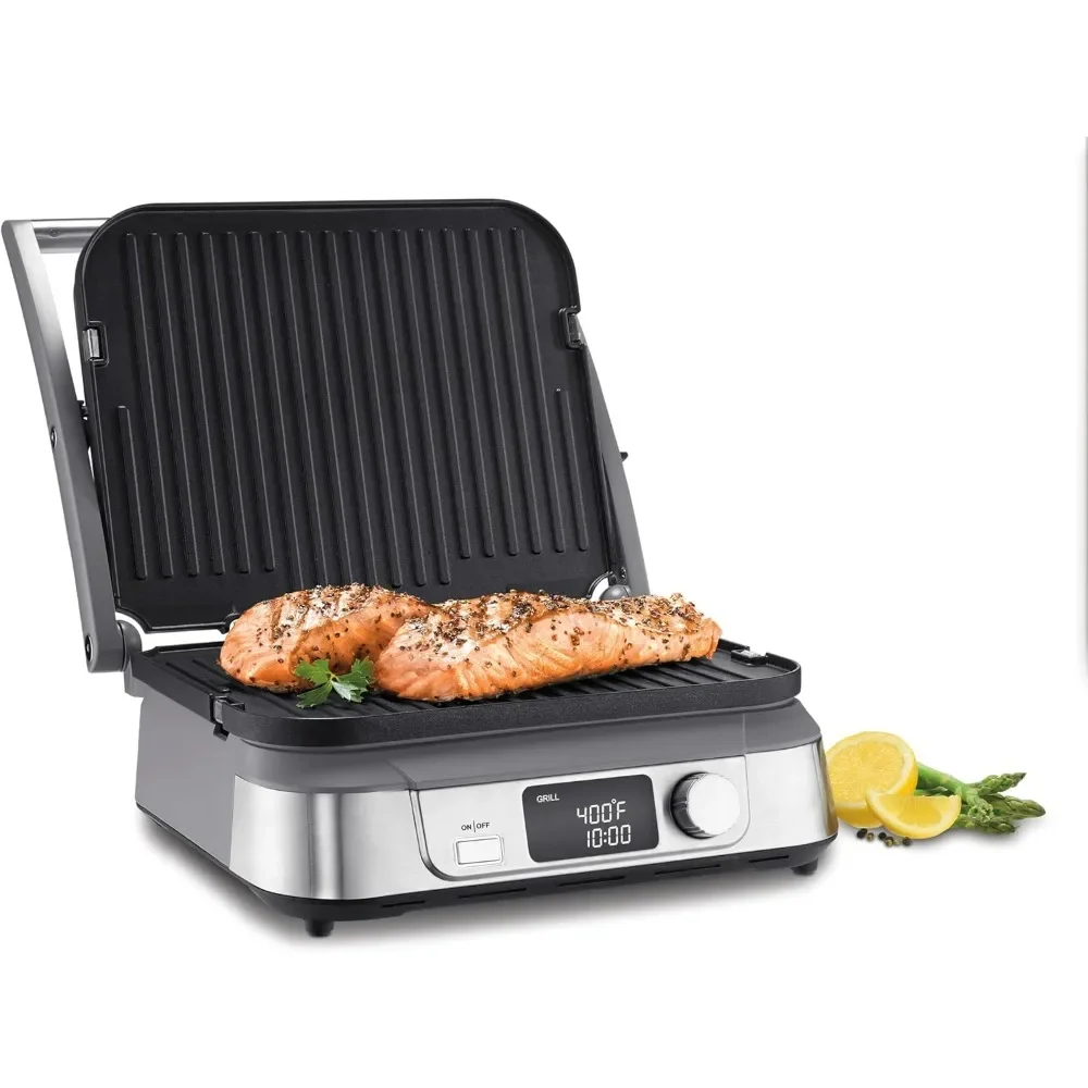 GR-5BP1 Electric Griddler, Enjoy 5-in-1 Functions, LCD Display, Wide Temperature Range and Sear Function, Stainless Steel