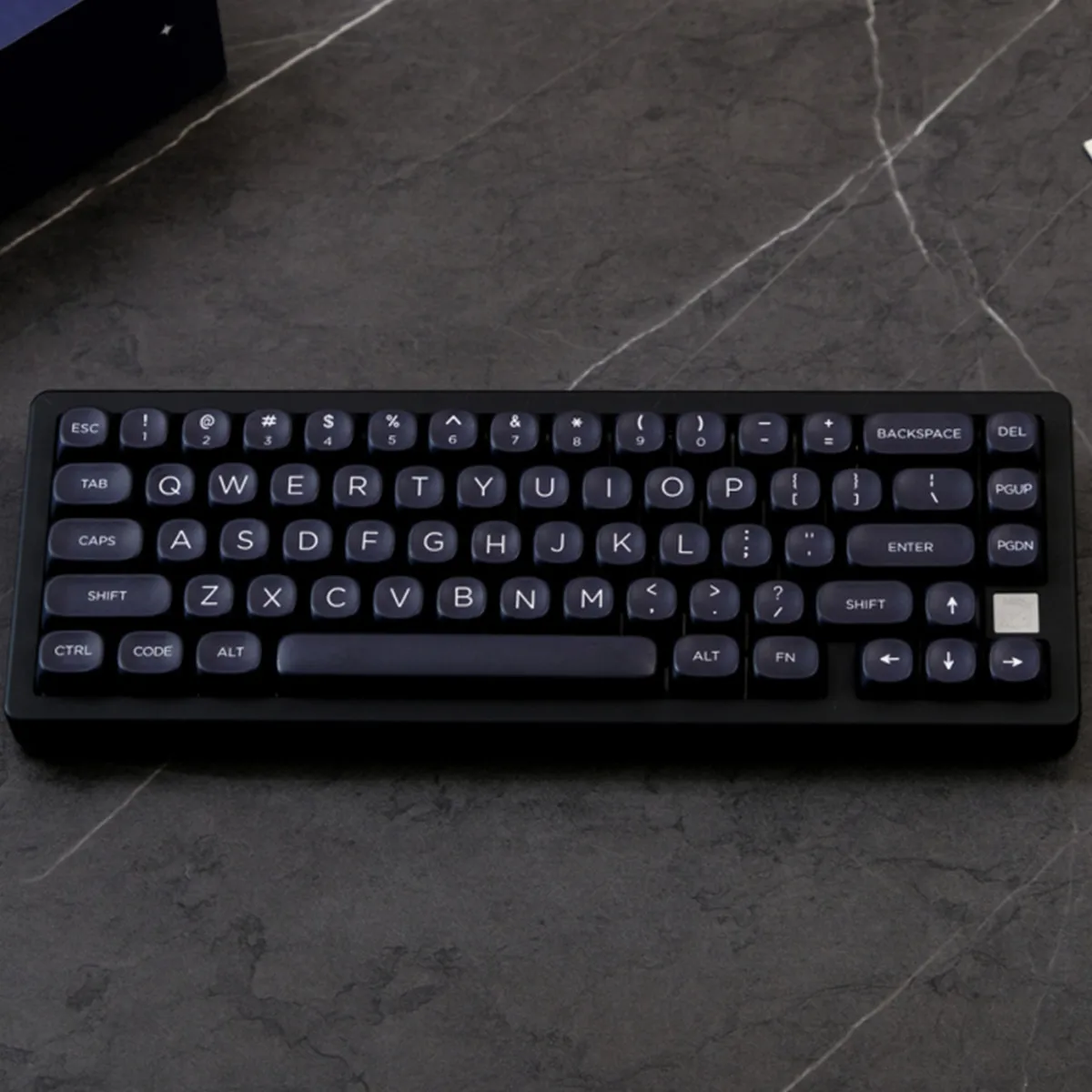 129 key minimalist black PBT material sublimation keycap suitable for gaming mechanical keyboard
