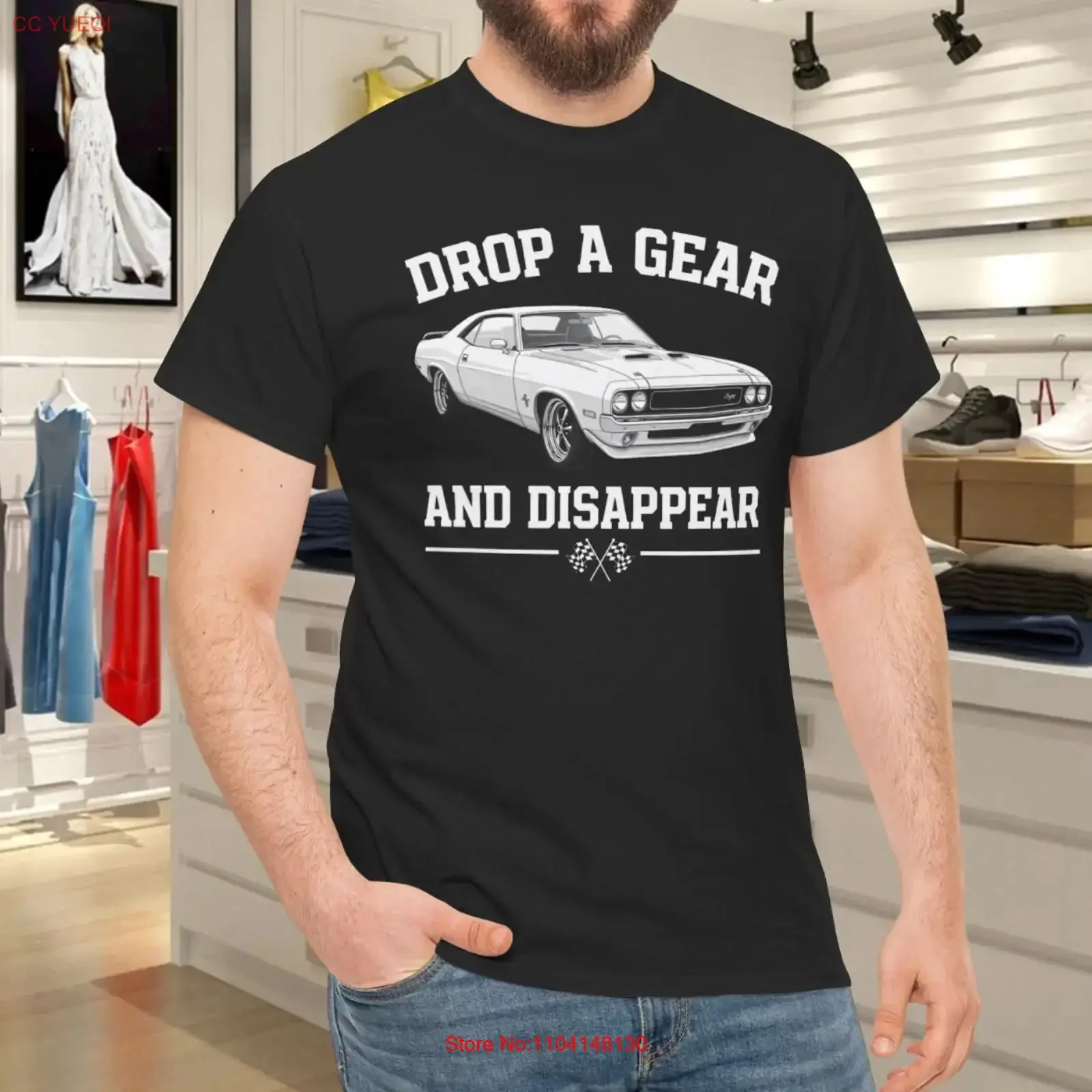 Mopar Drop A Gear And Disappear Cotton T Shirt vintage Washed designer clothes Stretched fashion Stylish streetwear Casual