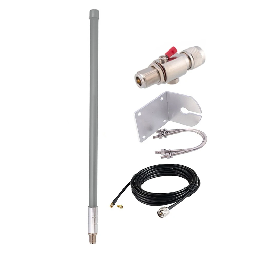 Omnidirectional Fiberglass Antenna with 12 dBi Gain for Helium Hotspot Miner and For Bobcat 300 Low Loss Setup Kit