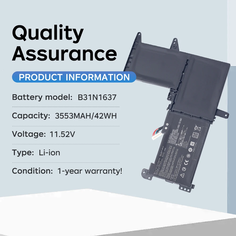 BGBT B31N1637 C31N1637 Laptop Battery for ASUS VivoBook X510 X510U X510UQ X510UA S510U S510UF S510UQ F510U F510UA F510UQ X510UAR