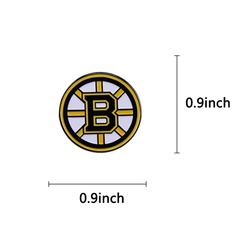 NxHxL Hockey Boston-Bruins Logo Lapel Pins Backpack Jeans Enamel Brooch Pin Women Fashion Jewelry Gifts Cartoon Badges