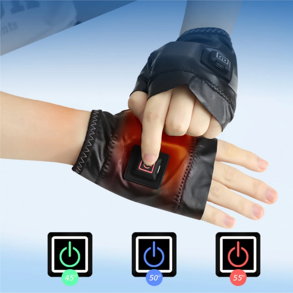 Winter Heating Gloves USB Rechargeable Electric Long Lasting Warmth Glove for Gaming Working Hand Heater Warm Gloves Men & Women