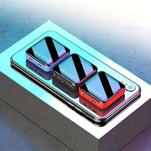 Mini Power Bank da 30000 mAh Ricarica rapida Power Bank portatile di grande capacità Cavo 4 in 1 per Xiaomi iPhone Samsung Huawei 2025 Nuovo