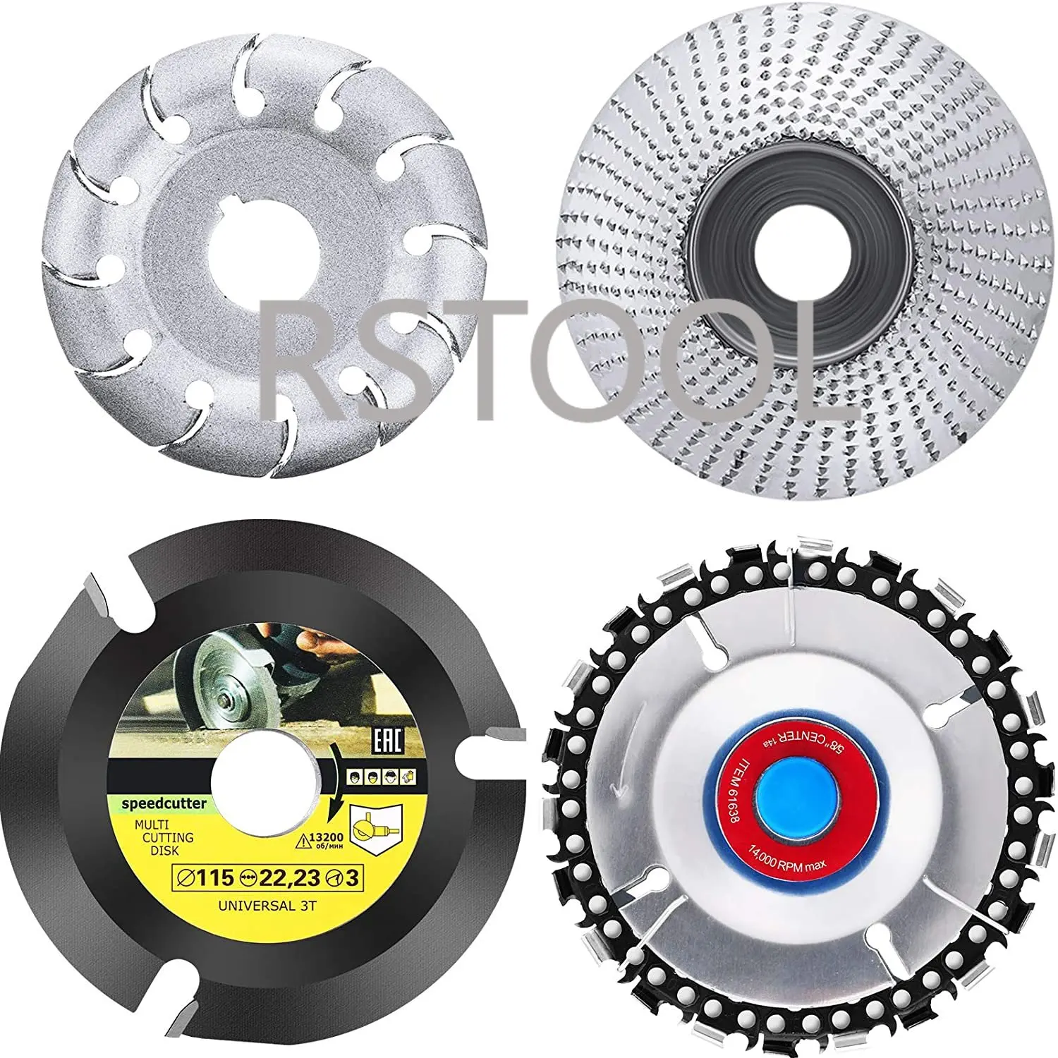 Disco abrasivo per intaglio del legno disco abrasivo per lucidatura a disco 12T disco per catena 3T lama per sega circolare per levigatura piastra abrasiva