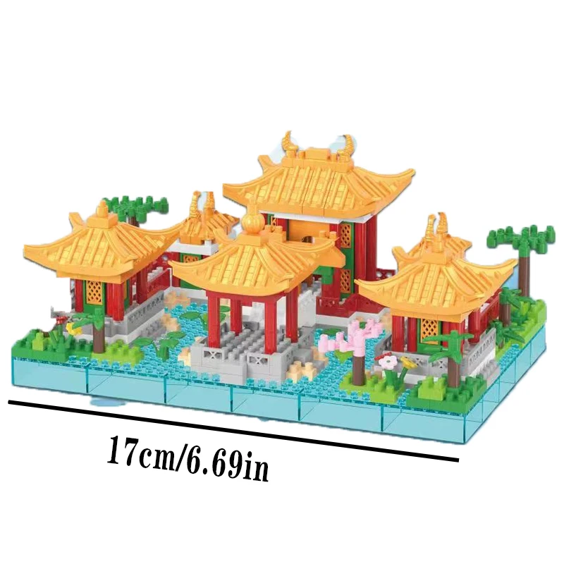 2463피스 원명원 세계 경관 건축 모델 키트, 조립 장난감 선물, 크리스마스 및 할로윈 장식품