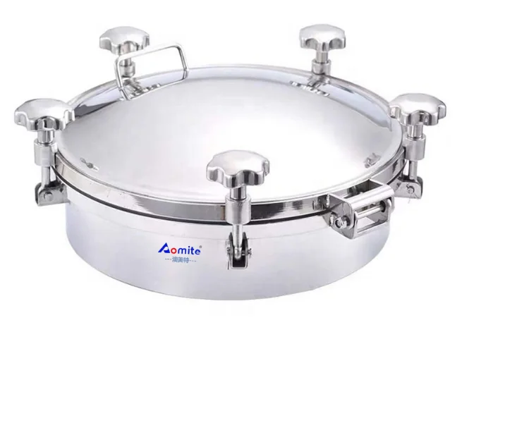 Stainless Steel and Glass Tank Hatch Manhole Cover for Food Processing Machinery Parts