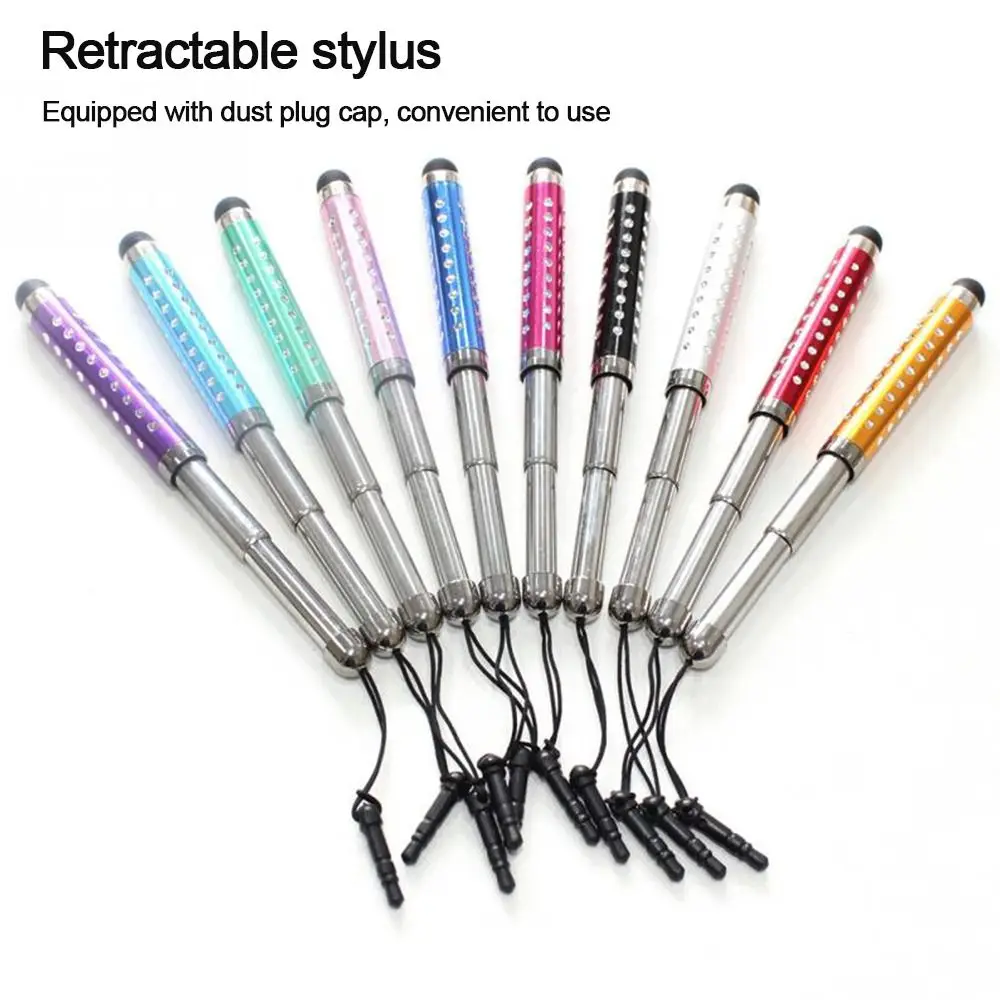 Portable High Precision Touch Screen Pen Electronics Multicolor Capacitive Pen Retractable Multi-function Stylus Pencil