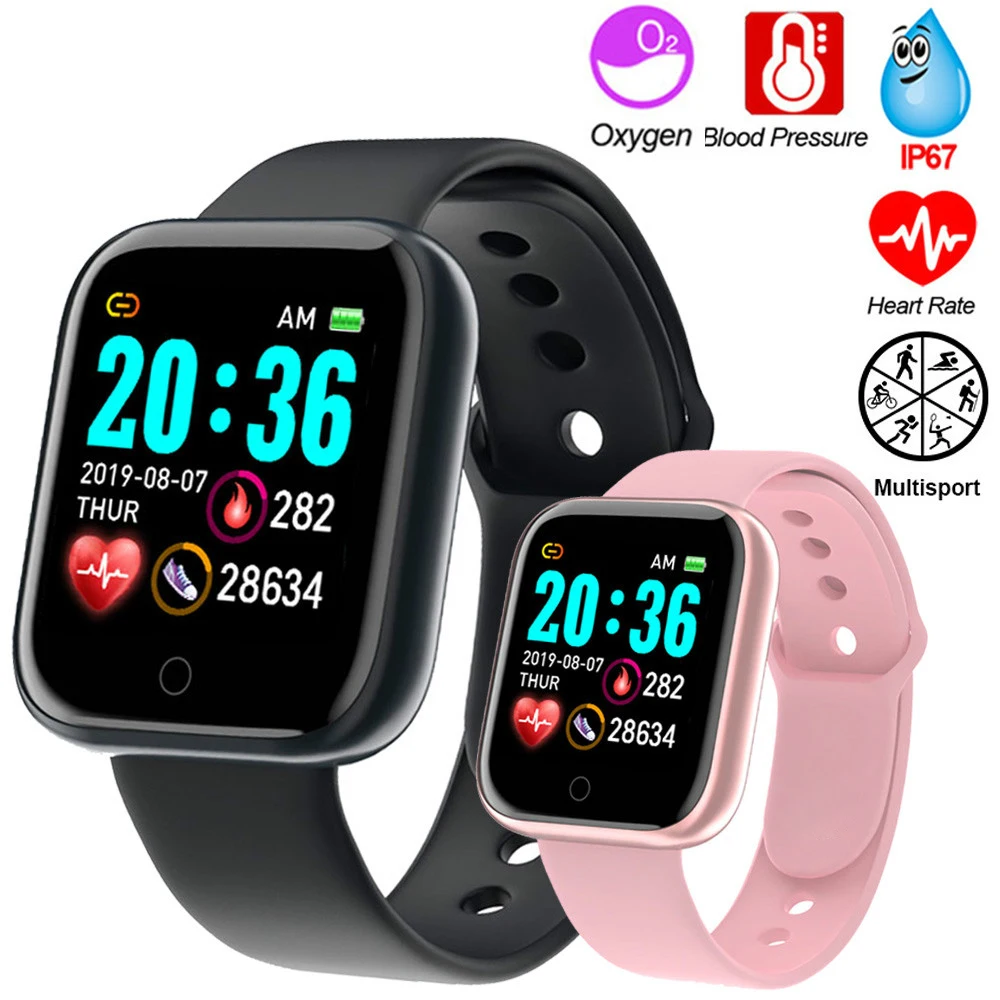 

D20Pro Smart Watch Men Women Bluetooth Watch Fitness Tracker Sport Bracelet Heart Rate Blood Pressure Kids Smartwatch Y68S