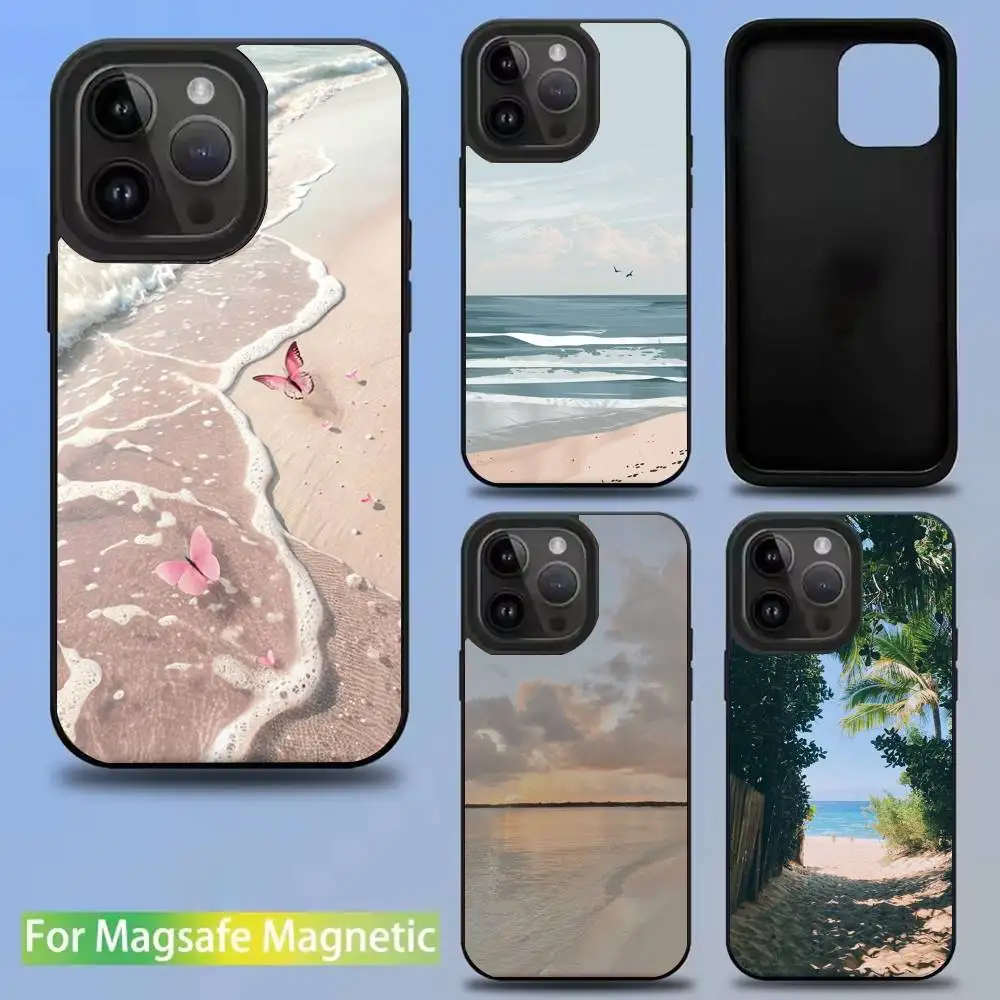 

Summer Minimalist Fresh Style Phone Case For iPhone 16,15,14,13,12,11,Pro,Max,Plus,Mini,SE Magsafe Magnetic Wireless Charging