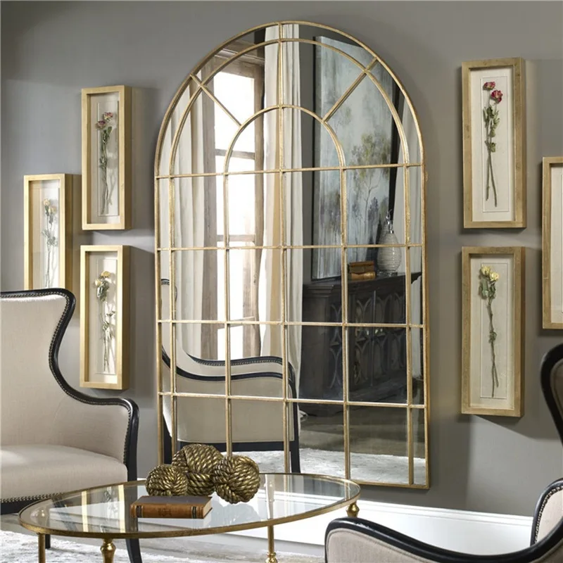 American false window decorative mirror wall dining room fireplace mirror wall hanging creative background wall porch side art