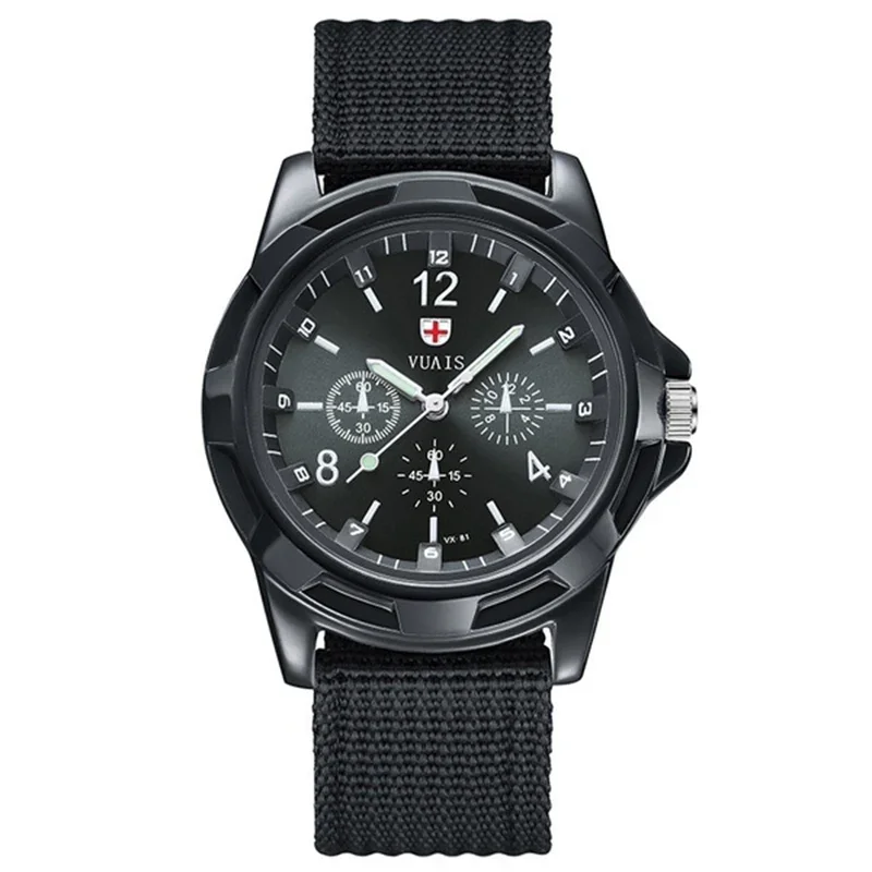 Reloj de pulsera de cuarzo deportivo para Hombre, cronógrafo militar con fecha, de acero inoxidable, resistente al agua, nuevo, 2021