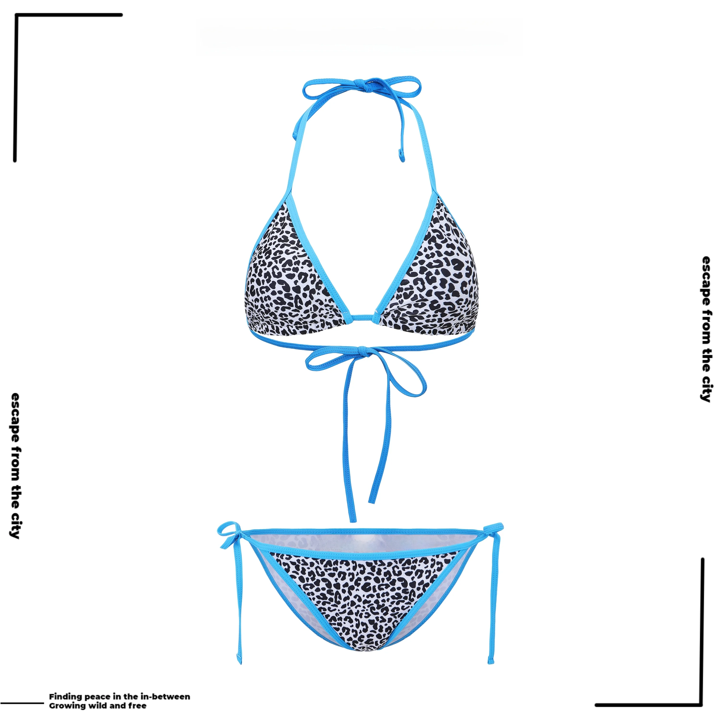 

Новый раздельный купальник-бикини 2026 года с леопардовым принтом, с подкладкой на груди, в отпускном стиле, пляжный, сексуальный, с узлом, в стиле колор-блок, для женщин