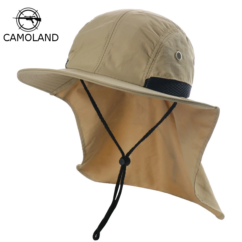 CAMOLAND Fishing Sun Hat Uv Protection Neck Cover Sun Protection Hat Wide Brim Travel Camping Hiking Boating Sun Protection Hat