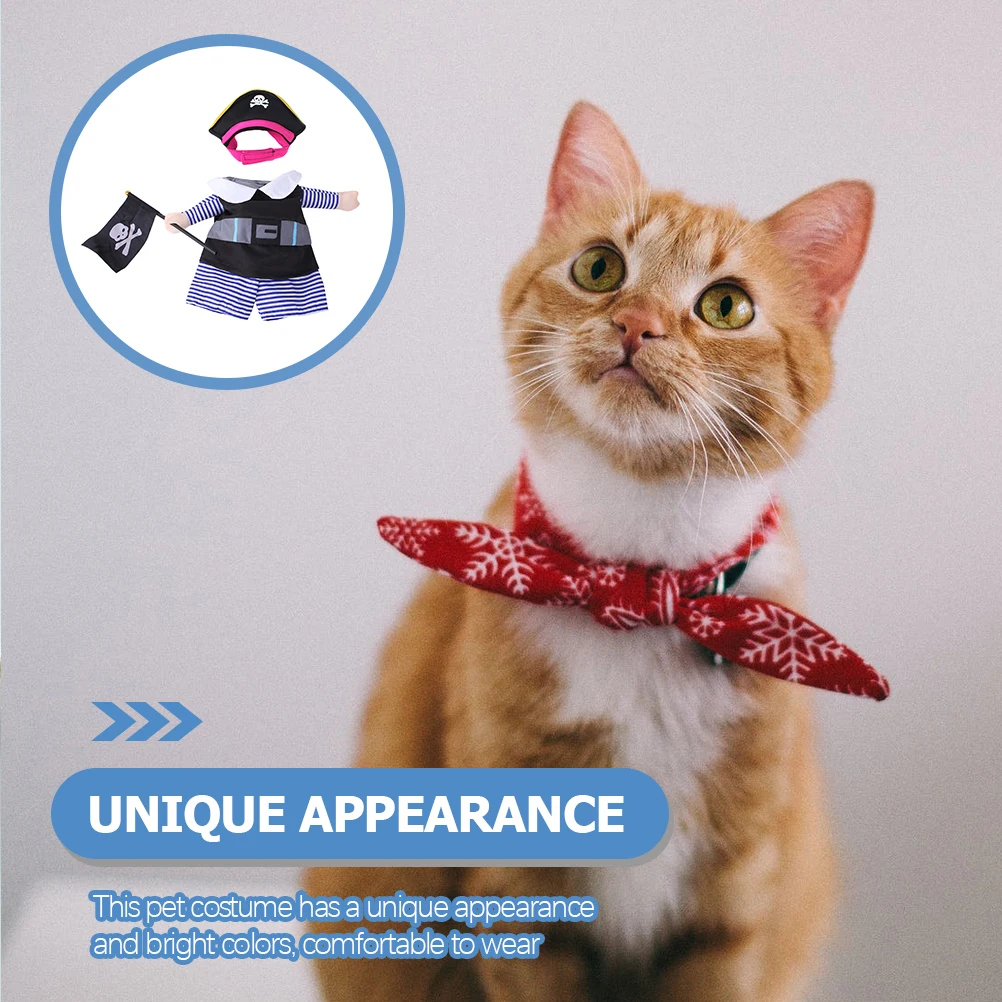 

Pet Pirate Suit Dog Costume Hats Clothing Cat Accessory Costumes Pets Polyester