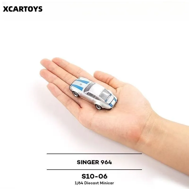Xcartoys 1:64 Scale Diecast Alloy SINGER 964 Toys Sports Cars Model Classic Nostalgia Adult Gift Souvenir Static Display