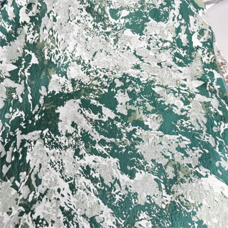 Oil painting style jacquard fabric ink and dyeing abstract women's shoes bags splashed