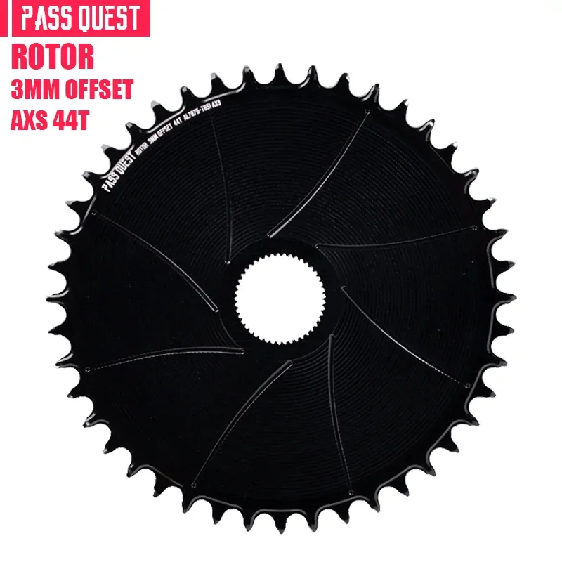 PASS QUEST 3 mm offset AERO rond smal breed kettingblad voor rotor VEGAST / ALDHU Direct Mount Crank AXS 12-speed ketting 42-54T